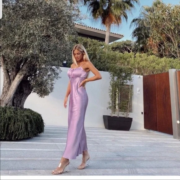 ZARA Blogger Favorite Satin Slip Dress - Picture 7 of 9